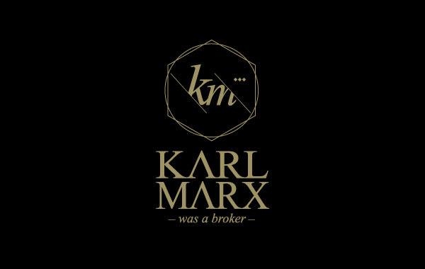 Karl marx was a broker logo nero