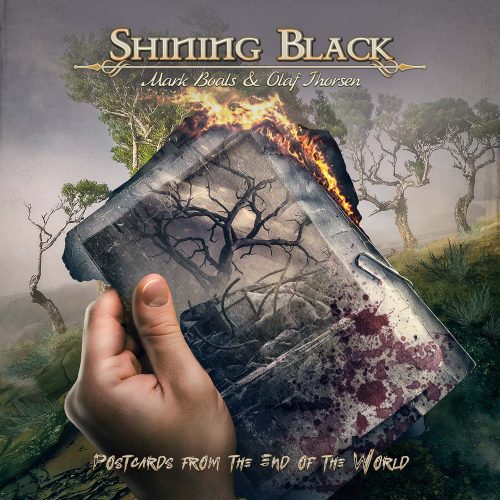 Shining black postcards 500x500